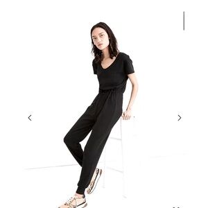 Madewell MWL Breeze Drawstring Jumpsuit Black XXS